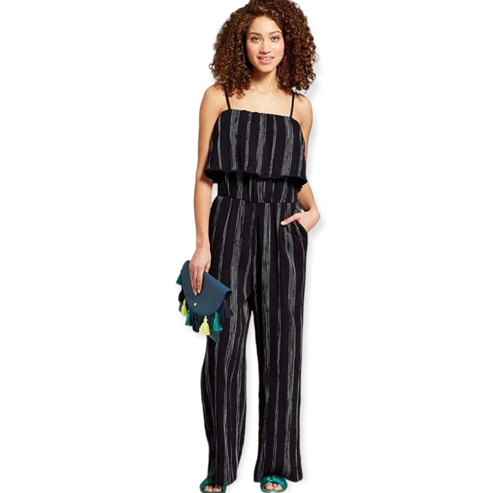 A New Day Spaghetti Strap Wide Leg Jumpsuit Size Medium